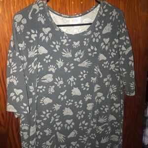 Lularoe- paw print Dino dog RARE